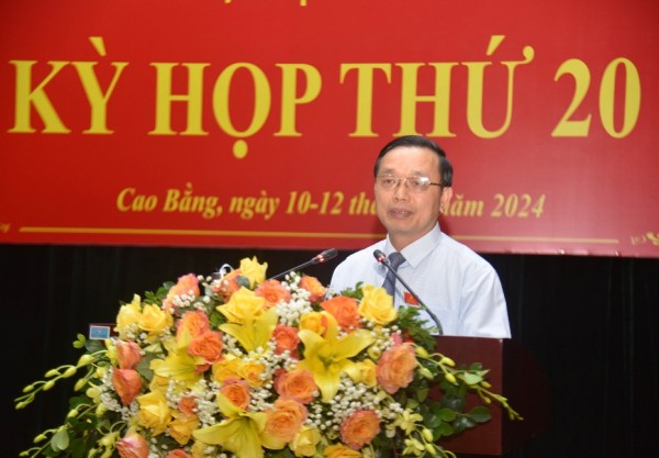Kỳ họp thứ 20 HĐND tỉnh Cao Bằng khoá XVII, nhiệm kỳ 2021 - 2026 thành công tốt đẹp